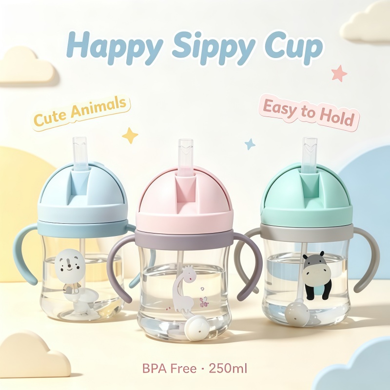 Baby Products List - زجاجة مياه جديدة للأطفال بنمط كرتوني