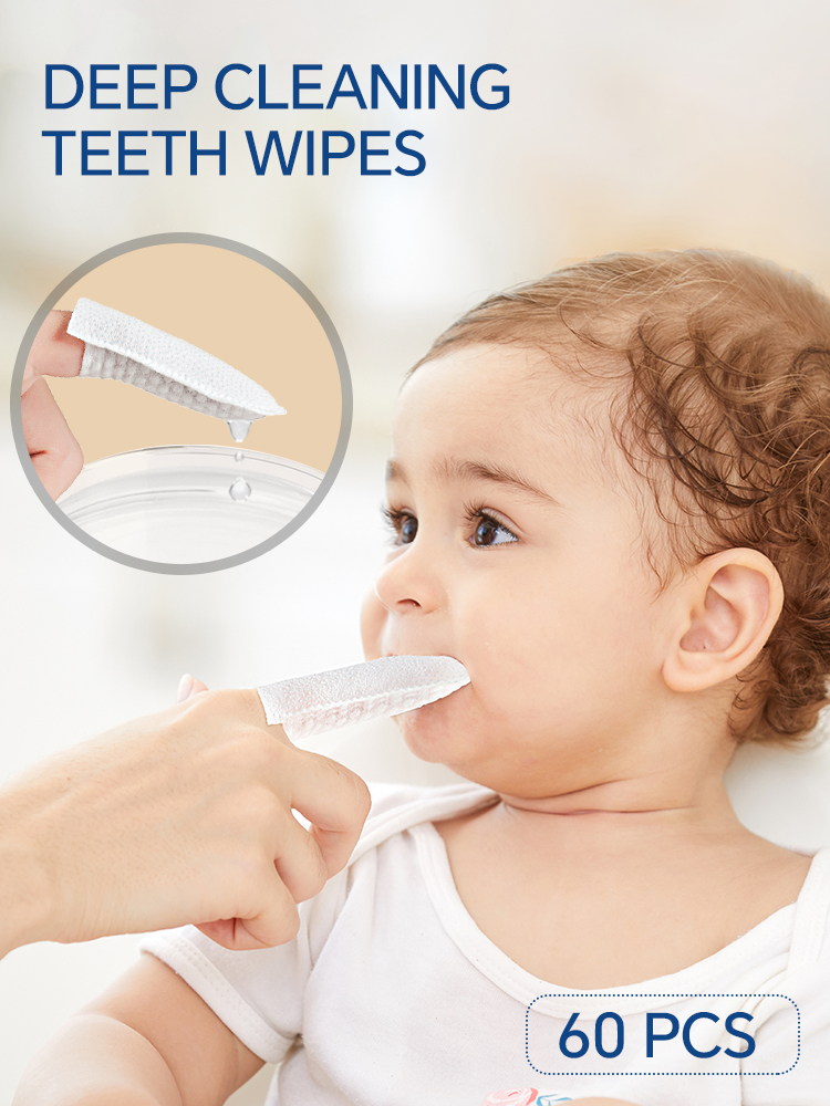 Baby Products Store - 60 قطعة مناديل الأسنان للتنظيف العميق
