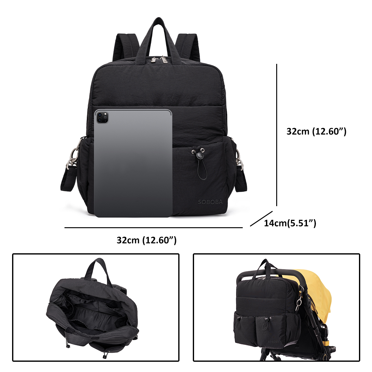 حقيبة ظهر للحفاضات من سوبوبا م - مراجعة Diaper Bag Backpack وسعره