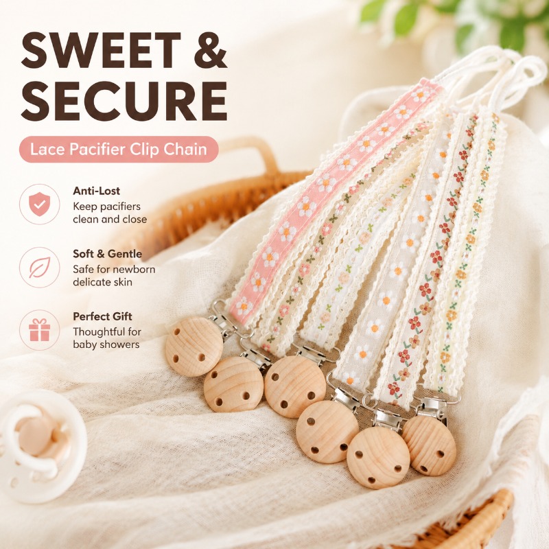 سلسلة مشبك لهاية من الدانتيل ل - مراجعة Baby Products To Gift وسعره